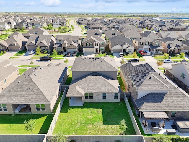 drone / aerial view with a residential view