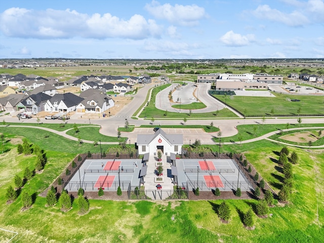 drone / aerial view with a residential view