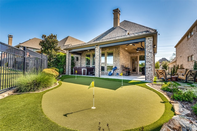 french country style house featuring a garage