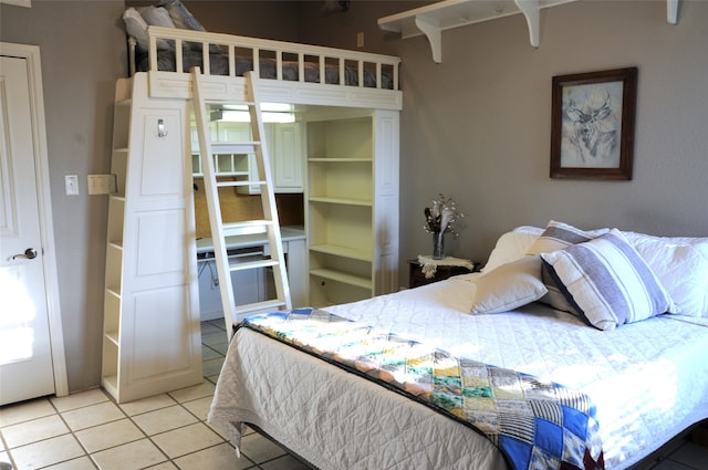 view of tiled bedroom