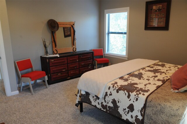 bedroom with tile patterned floors