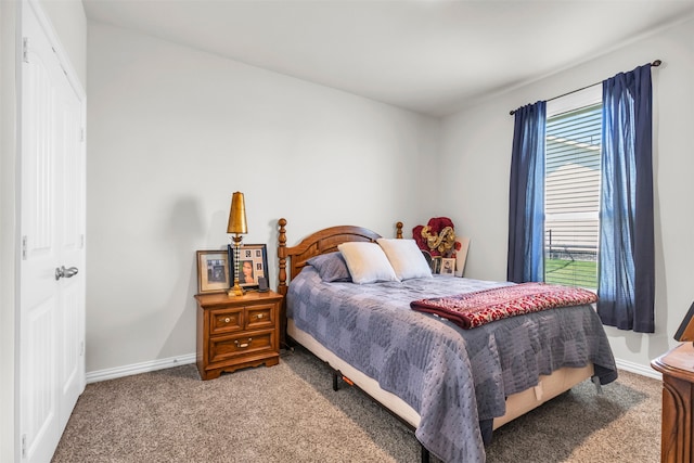 bedroom with carpet floors