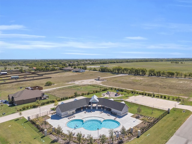 drone / aerial view featuring a rural view