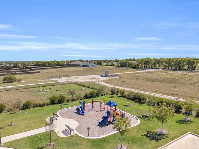 drone / aerial view featuring a rural view