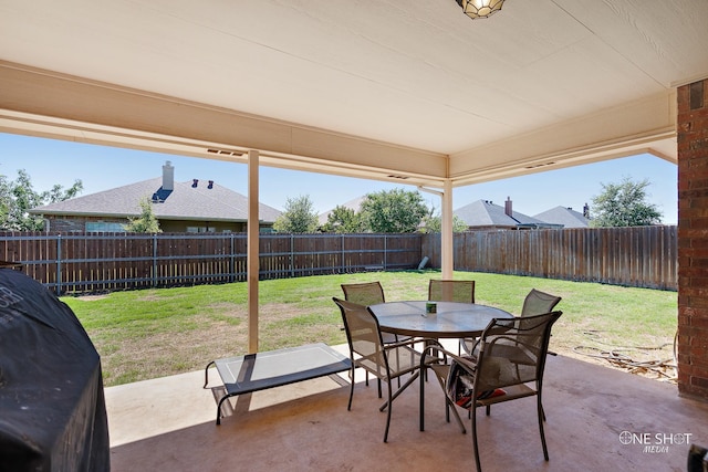 view of patio / terrace with area for grilling