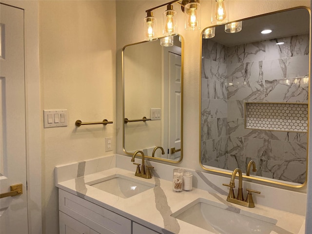 214 E 15th Ave, Corsicana, TX 75110 - bathroom featuring double vanity