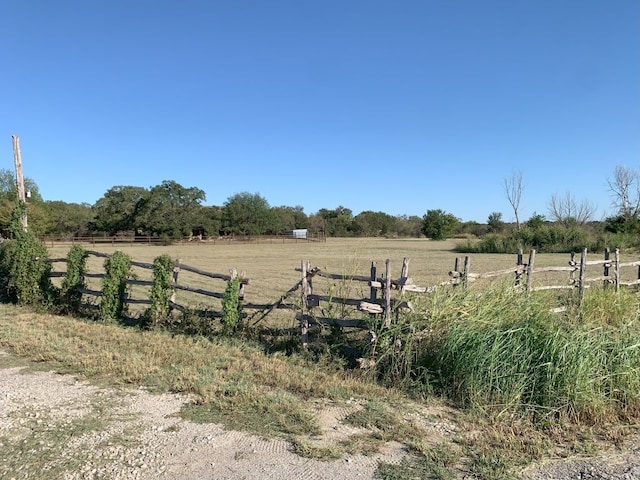 view of yard featuring a rural view