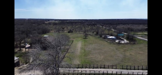 drone / aerial view featuring a rural view