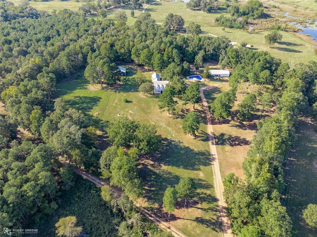 bird's eye view featuring a rural view