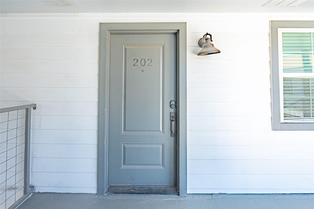 view of doorway to property