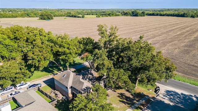 aerial view featuring a rural view