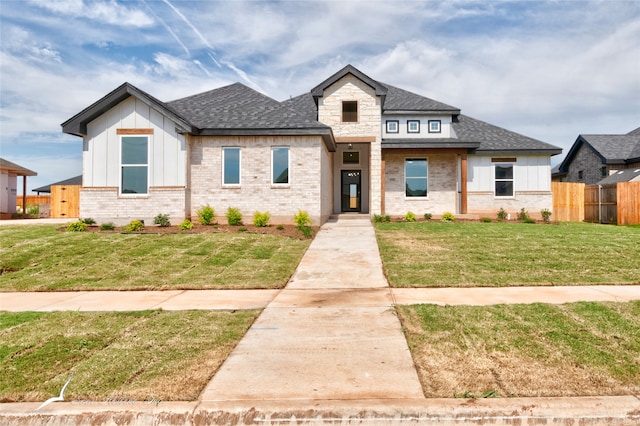 view of front of house with a front yard