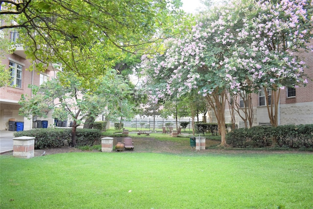 surrounding community featuring a lawn