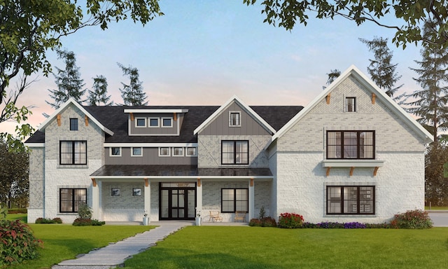 3210 Harvest Way, Princeton, TX 75407 - view of front facade featuring a lawn and french doors