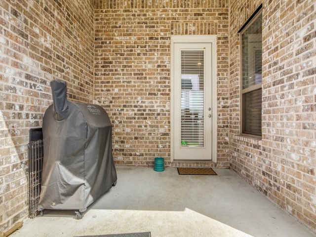 view of patio / terrace featuring a grill