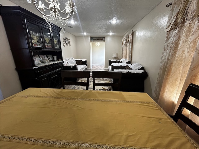 bedroom with a textured ceiling