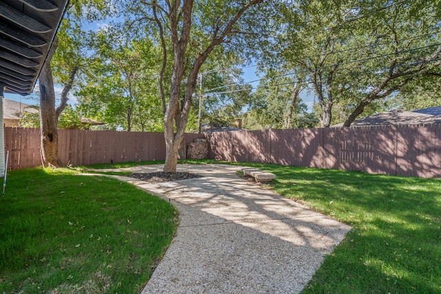 view of yard with a patio area