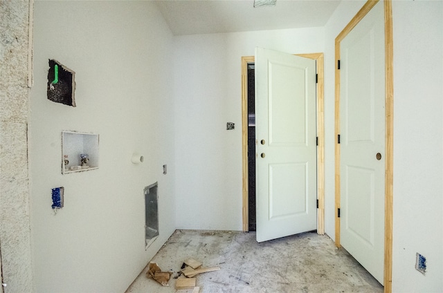 laundry room with hookup for a washing machine