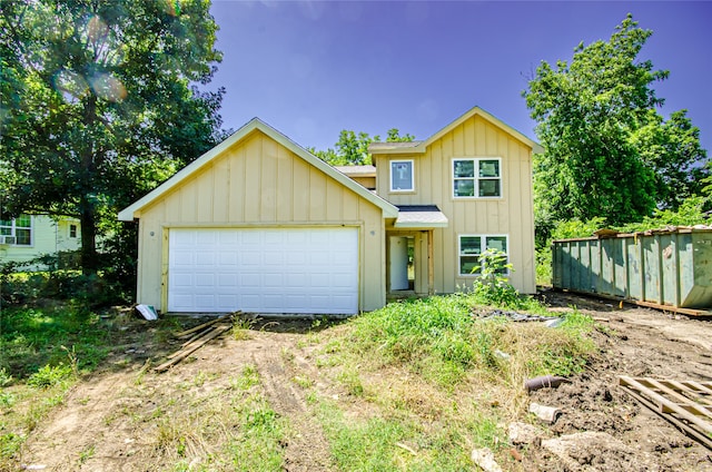 view of front of home featuring a garage