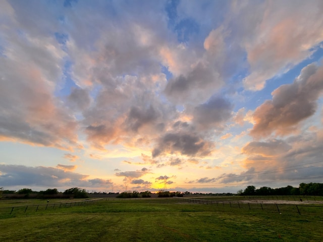 nature at dusk with a rural view