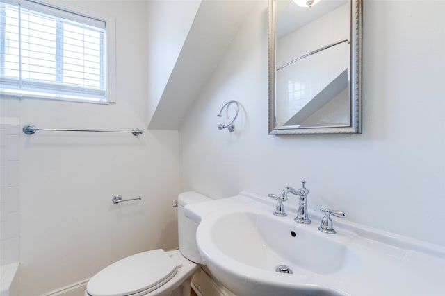 bathroom with toilet and sink