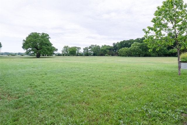 view of yard with a rural view