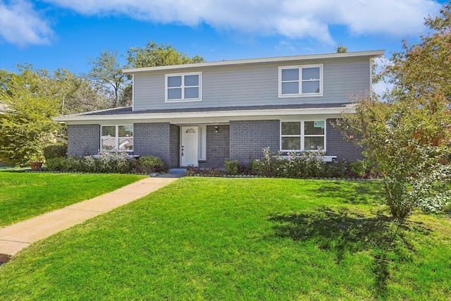 front of property featuring a front lawn