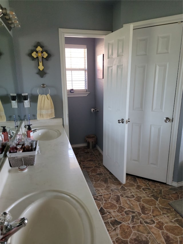 bathroom with vanity