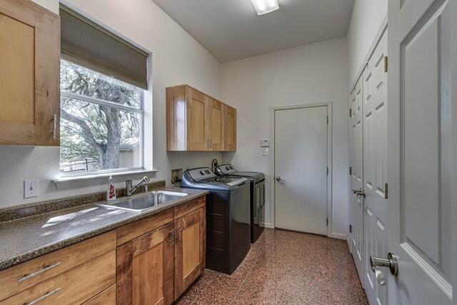 bathroom with tile patterned flooring and shower with separate bathtub