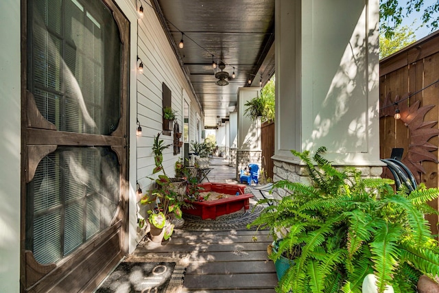 exterior space with covered porch