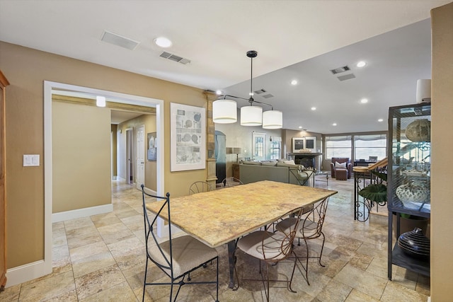 view of dining space