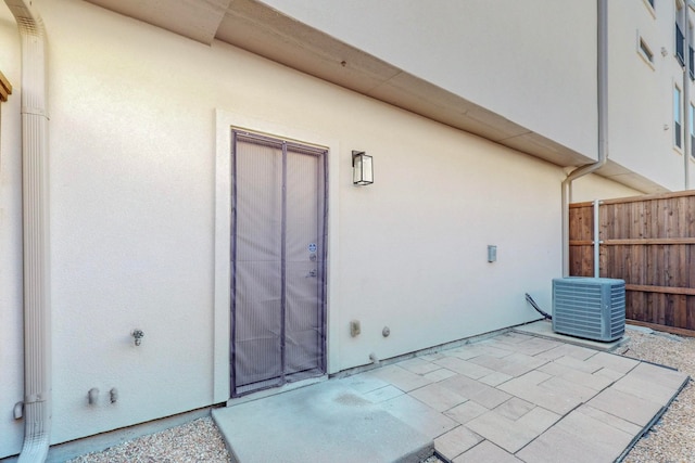 view of patio / terrace featuring central AC unit