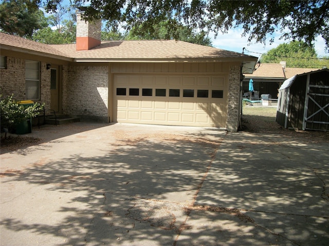 view of home's exterior featuring a garage