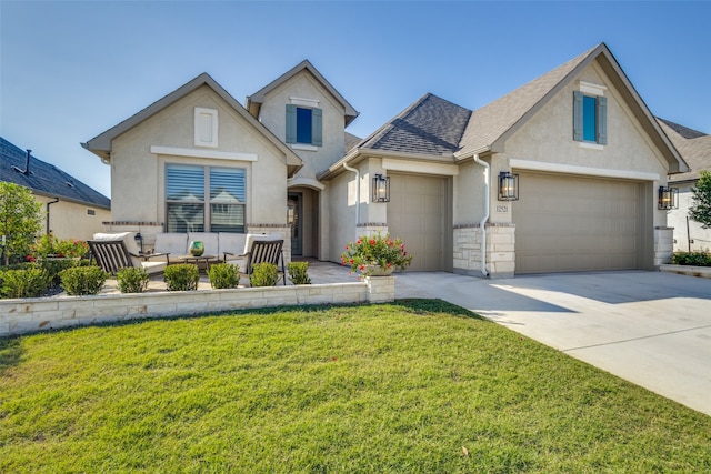 view of front of house featuring a front yard