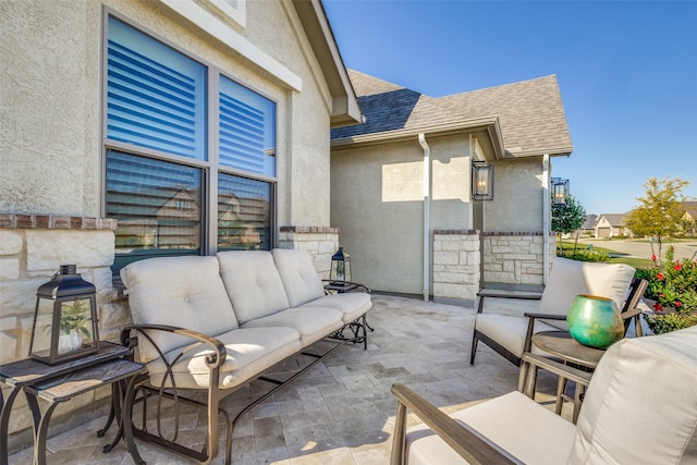 view of patio / terrace with an outdoor living space