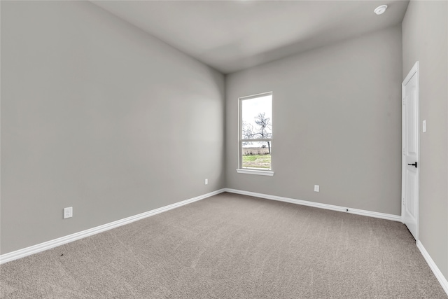 view of carpeted spare room