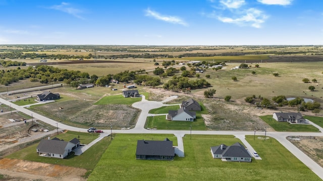 drone / aerial view with a rural view