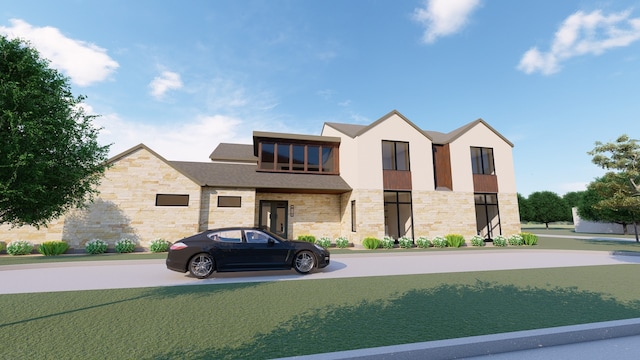 5826 Club Oaks Dr, Dallas, TX 75248 - contemporary home featuring stone siding