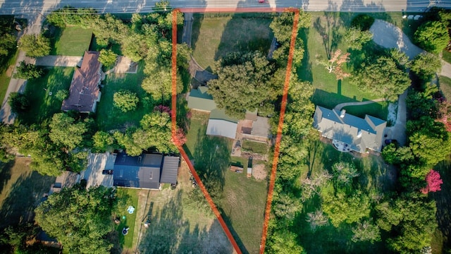 5903 Crowley Rd, Edgecliff Village, TX 76134 - aerial view of property and surrounding area with property boundaries highlighted