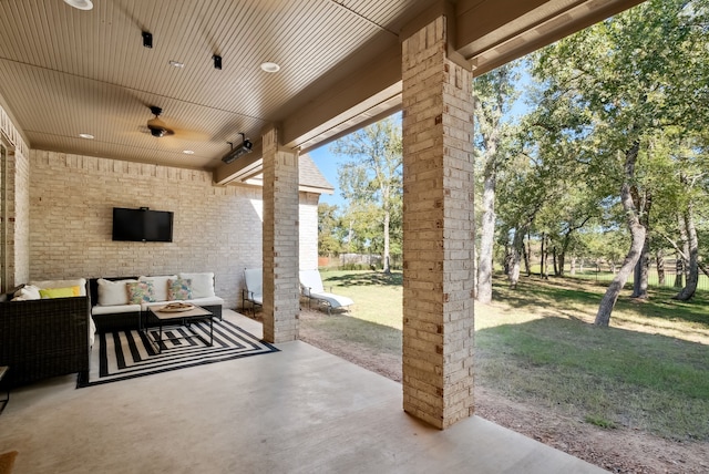 view of patio / terrace featuring outdoor lounge area