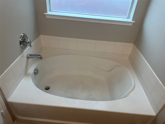 bathroom featuring plenty of natural light and a bath