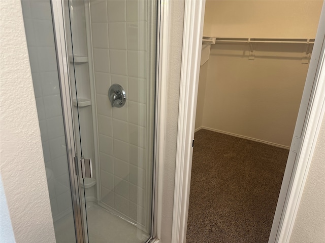 bathroom featuring walk in shower