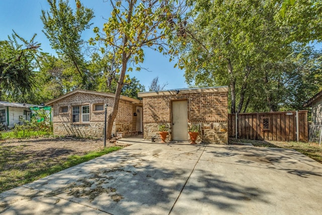 view of front of house with a patio