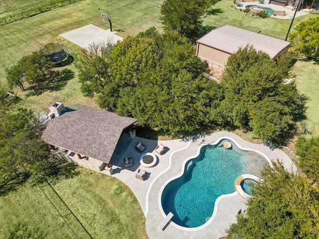 130 Antler Ridge Ct, Azle, TX 76020 - bird's eye view of a pool area