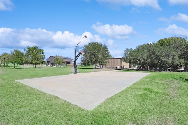 130 Antler Ridge Ct, Azle, TX 76020 - view of basketball court featuring a lawn and community basketball court