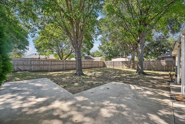 view of yard featuring a patio