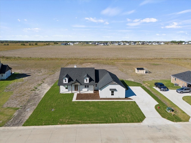 aerial view featuring a rural view