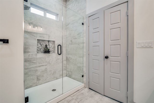 bathroom with an enclosed shower