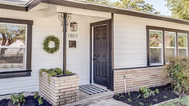 view of doorway to property