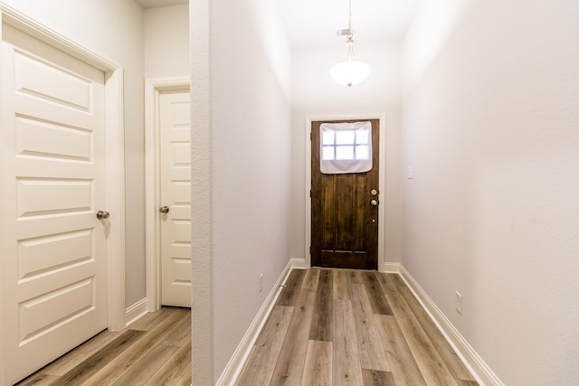 entryway featuring light hardwood / wood-style floors